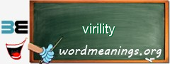 WordMeaning blackboard for virility
